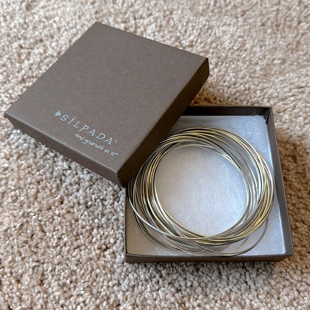 Silpada B0640 21-Bangle Salute Sterling Silver
